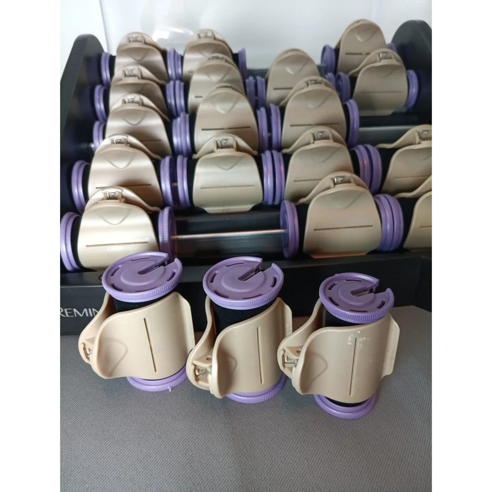 Remington ceramic silk hair rollers curlers H9096 T studio set of 20 electric